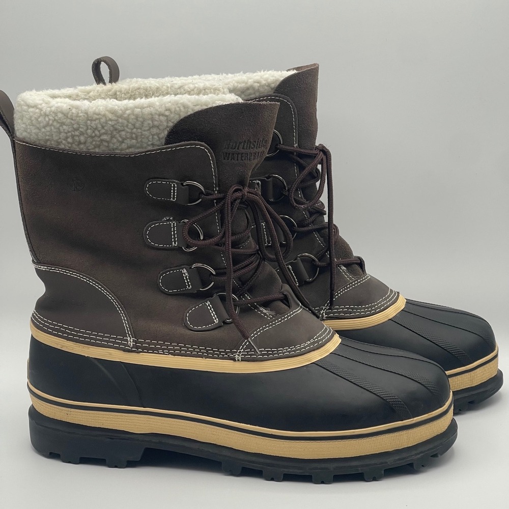 Northside Thermolite Waterproof Duck Snow Boots Men's Size 12 Insulated Brown